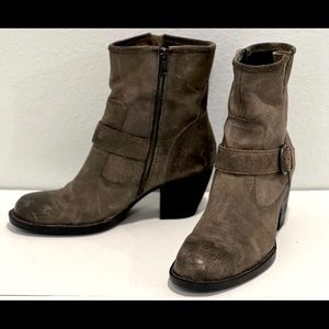 Born Gray Chunky Heel Boots 9